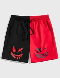 2024 Men's Shorts Summer Casual Shorts Pocket Drawstring color block Paisley & Patchwork Shorts Breathable Short beach pants