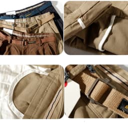 Japanese casual pants with retro loose feet, men's fashionable clothes washed with old khaki elastic woven nine-point tapered pa
