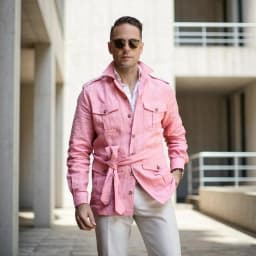 Single Breasted Linen Safari Suits for Men with Belt Two Pieces Outdoor Casual Wedding Suit for Prom Countryside Style 2026