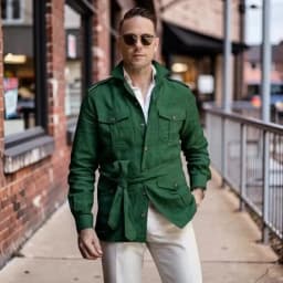 Single Breasted Linen Safari Suits for Men with Belt Two Pieces Outdoor Casual Wedding Suit for Prom Countryside Style 2026