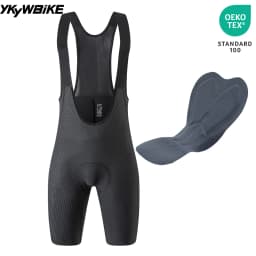 YKYWBIKE Men's Cycling Bib Shorts 120kg/m³ Sponge Japan Padded Road Bike Bib Short Pants Summer 7 Hours Riding Bicycle Shorts