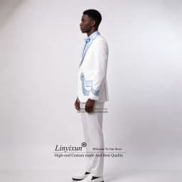 Handmade Crystals Diamond Men Suits Customized Groom Party Male Blazers 2 Piece Sets Tuxedo Slim Fashion Wedding Ropa Hombre