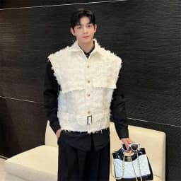 LUZHEN Tassels Burr Design Waistcoat Trendy Korean Men Vest Jacket Fashion Sleeveless 2025 Street Korean Clothes Original LZ5340