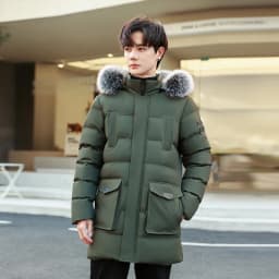 Winter New Thickened Windproof Warm Cap Long Cotton Jacket Outdoor High Quality Windproof and Breathable Thickened Padded Jacket