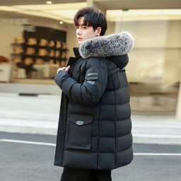 Winter New Thickened Windproof Warm Cap Long Cotton Jacket Outdoor High Quality Windproof and Breathable Thickened Padded Jacket