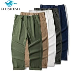 107 Good Quality America Style Cargo Pants for Men 100% Cotton Comfortable Straight Trouser Spring Falll Casual Loose Bottonwear