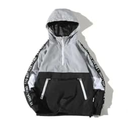 HKSH Spring Autumn New Men's Tide Punk Patchwork Hoodie Fashion Color Contrast Hooded Pullover Oversized Women Jacket Top HK3519