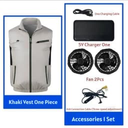 Sleeveless Fan Cooling Vest Air Conditioned Clothing for Summer Outdoor Work, Heat Relief Cooling Jacket for Men Women