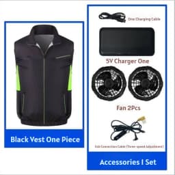 Sleeveless Fan Cooling Vest Air Conditioned Clothing for Summer Outdoor Work, Heat Relief Cooling Jacket for Men Women