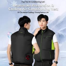 Sleeveless Fan Cooling Vest Air Conditioned Clothing for Summer Outdoor Work, Heat Relief Cooling Jacket for Men Women
