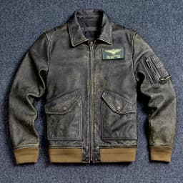 Bomber 45P Genuine Leather Jacket.Vintage Plus Size Real Cowhide Coat.Mens Classic Oversize Leather Cloth