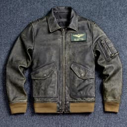 Bomber 45P Genuine Leather Jacket.Vintage Plus Size Real Cowhide Coat.Mens Classic Oversize Leather Cloth