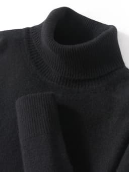 Autumn Winter Men Wool Turtleneck Pullover Long Sleeve Basic Cashmere Sweater 100% Merino Wool Knitwear Smart Casual Clothing
