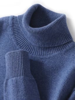 Autumn Winter Men Wool Turtleneck Pullover Long Sleeve Basic Cashmere Sweater 100% Merino Wool Knitwear Smart Casual Clothing