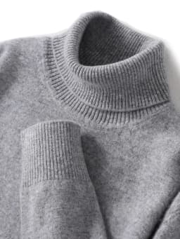 Autumn Winter Men Wool Turtleneck Pullover Long Sleeve Basic Cashmere Sweater 100% Merino Wool Knitwear Smart Casual Clothing