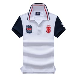 TS New Arrivals Men's Polo Shirts Short Sleeve USA Royal Luxury Embroider Number 3 Collar Tee Shirts Male Clothing US SIZE 7XL