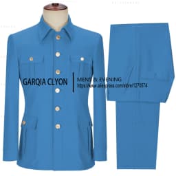 2 Pieces Men's Slim Fit With 4 Real Pocket Single Breasted Suit Formal Suits Groomsmen Wedding Tailored Fit (Blazer+Pants)