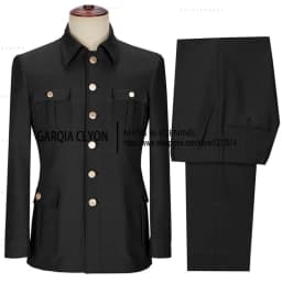 2 Pieces Men's Slim Fit With 4 Real Pocket Single Breasted Suit Formal Suits Groomsmen Wedding Tailored Fit (Blazer+Pants)