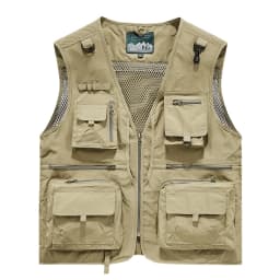 Men's Summer Vest Multipockets Mesh Lined Breathable Sleeveless Jacket Thin Outdoor Fishing Photographer Tool Waistcoat Men