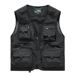 Men's Summer Vest Multipockets Mesh Lined Breathable Sleeveless Jacket Thin Outdoor Fishing Photographer Tool Waistcoat Men