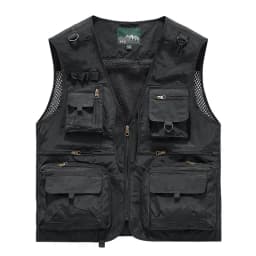 Men's Summer Vest Multipockets Mesh Lined Breathable Sleeveless Jacket Thin Outdoor Fishing Photographer Tool Waistcoat Men