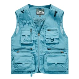 Men's Summer Vest Multipockets Mesh Lined Breathable Sleeveless Jacket Thin Outdoor Fishing Photographer Tool Waistcoat Men