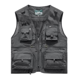 Men's Summer Vest Multipockets Mesh Lined Breathable Sleeveless Jacket Thin Outdoor Fishing Photographer Tool Waistcoat Men