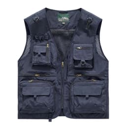 Men's Summer Vest Multipockets Mesh Lined Breathable Sleeveless Jacket Thin Outdoor Fishing Photographer Tool Waistcoat Men