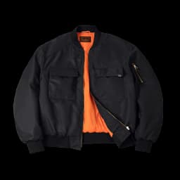 Maden Baseball Collar MA1 Bomber Jacket for Men Classical Orange Lining Double-pocket Coats Thickened Fall and Winter Jacket
