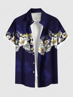 Summer Plus Size Men's Shirts 3D Print Hawaiian Shirts Button Up Beach Vacation Shirts Short Sleeve Shirt Casual Shirts For Men