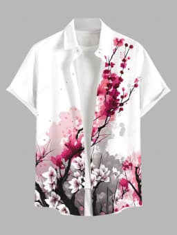 Summer Plus Size Men's Shirts 3D Print Hawaiian Shirts Button Up Beach Vacation Shirts Short Sleeve Shirt Casual Shirts For Men