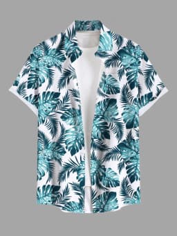 Summer Plus Size Men's Shirts 3D Print Hawaiian Shirts Button Up Beach Vacation Shirts Short Sleeve Shirt Casual Shirts For Men