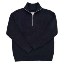 2026 Autumn Semi-zip Turtleneck Sweater Cotton Knitted Blended Jacket Loose Lazy Wind Knitted Jumper Men