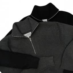 2026 Autumn Semi-zip Turtleneck Sweater Cotton Knitted Blended Jacket Loose Lazy Wind Knitted Jumper Men