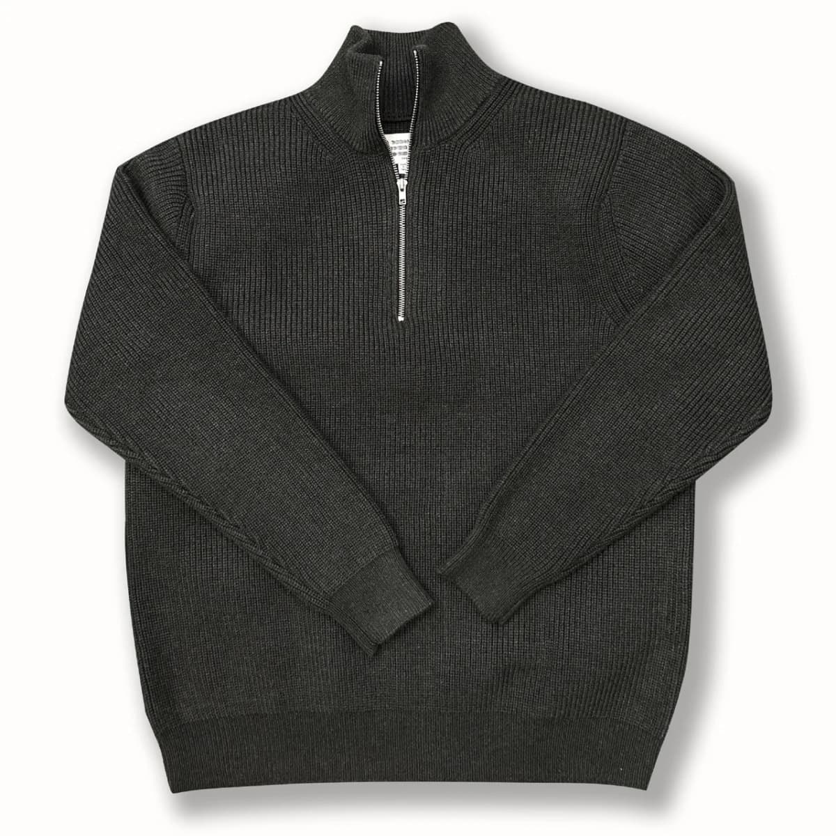 2026 Autumn Semi-zip Turtleneck Sweater Cotton Knitted Blended Jacket Loose Lazy Wind Knitted Jumper Men