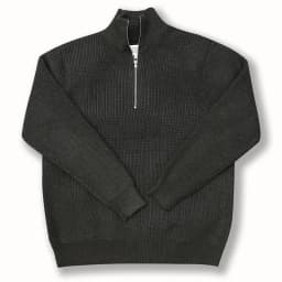 2026 Autumn Semi-zip Turtleneck Sweater Cotton Knitted Blended Jacket Loose Lazy Wind Knitted Jumper Men