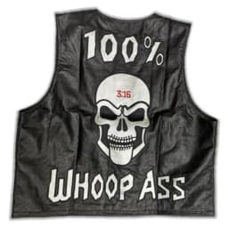 WWF WHOOP ASS 100% SOB Stone Cold Steve Austin 316 Smoking Skull Vest Attitude Era New Vintage Merchandise Collectible