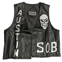 WWF WHOOP ASS 100% SOB Stone Cold Steve Austin 316 Smoking Skull Vest Attitude Era New Vintage Merchandise Collectible