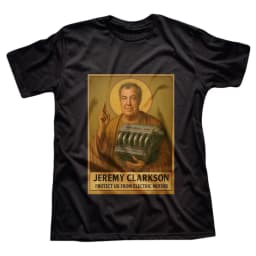 1pcs 100% Cotton Jeremy Clarkson Protect Us O-neck Short Sleeves T-shirt Print Plus Size Comfortable Casual Wear, Machine Washable