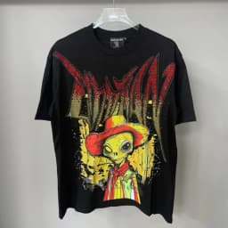 MIXED EMOTION American Retro Trend Diamond-Studded Letter Summer Street-Lounging Loose-Fitting Casual Couple T-Shirt