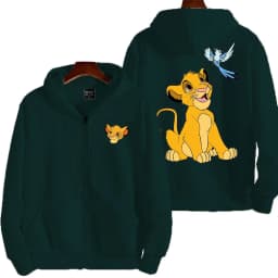 The Lion King Anime Spring and Autumn Men's New Zipper Hoodie Women's Pullover Couple Outdoor Sports Top Free Shipping
