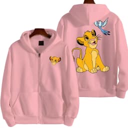 The Lion King Anime Spring and Autumn Men's New Zipper Hoodie Women's Pullover Couple Outdoor Sports Top Free Shipping