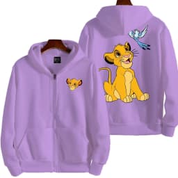 The Lion King Anime Spring and Autumn Men's New Zipper Hoodie Women's Pullover Couple Outdoor Sports Top Free Shipping