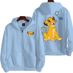 The Lion King Anime Spring and Autumn Men's New Zipper Hoodie Women's Pullover Couple Outdoor Sports Top Free Shipping