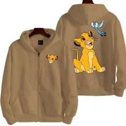 The Lion King Anime Spring and Autumn Men's New Zipper Hoodie Women's Pullover Couple Outdoor Sports Top Free Shipping