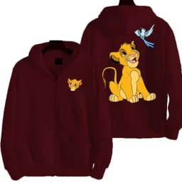 The Lion King Anime Spring and Autumn Men's New Zipper Hoodie Women's Pullover Couple Outdoor Sports Top Free Shipping
