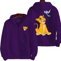 The Lion King Anime Spring and Autumn Men's New Zipper Hoodie Women's Pullover Couple Outdoor Sports Top Free Shipping