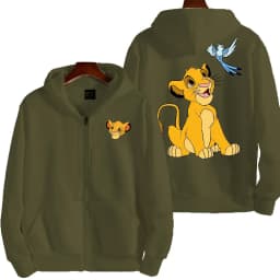The Lion King Anime Spring and Autumn Men's New Zipper Hoodie Women's Pullover Couple Outdoor Sports Top Free Shipping