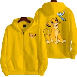 The Lion King Anime Spring and Autumn Men's New Zipper Hoodie Women's Pullover Couple Outdoor Sports Top Free Shipping