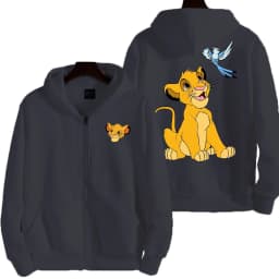 The Lion King Anime Spring and Autumn Men's New Zipper Hoodie Women's Pullover Couple Outdoor Sports Top Free Shipping